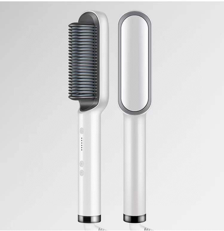 Two In One Negative Ion Hair Straightener Comb Curling Tong Dual-purpose Electric Hair Brush