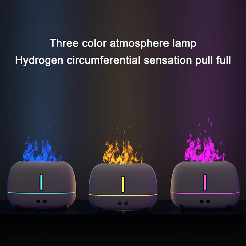 Flame Humidifier Upgraded Flame Fireplace Air Aroma USB Essential Oil Diffuser