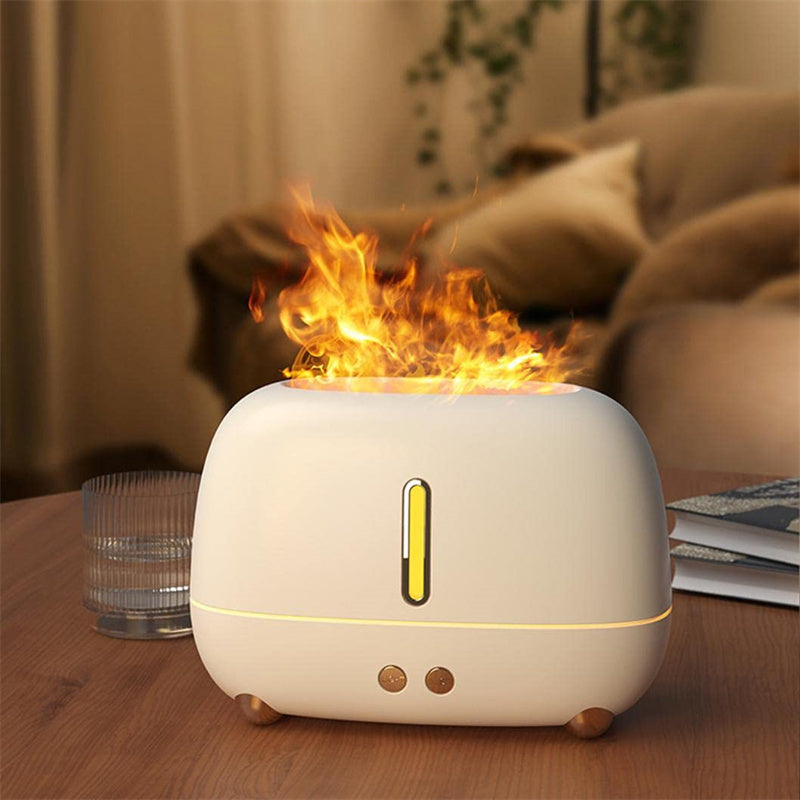 Flame Humidifier Upgraded Flame Fireplace Air Aroma USB Essential Oil Diffuser