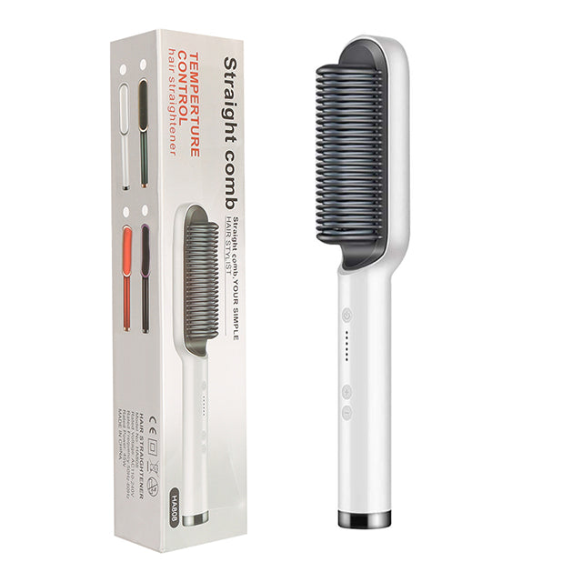 Two In One Negative Ion Hair Straightener Comb Curling Tong Dual-purpose Electric Hair Brush