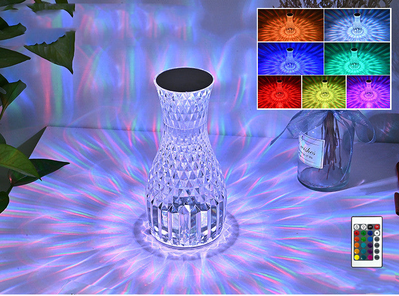 Romantic Bedside Diamond Table Lamp Atmosphere Crystal Lamp Home Christmas Decorations LED Lights