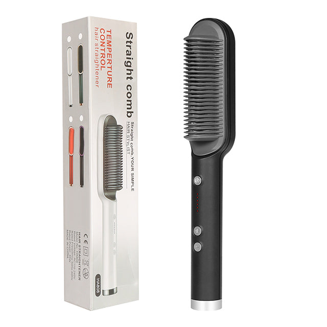Two In One Negative Ion Hair Straightener Comb Curling Tong Dual-purpose Electric Hair Brush